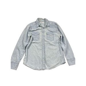 Buck Mason Denim Pearl Snap Long Sleeve Western Shirt